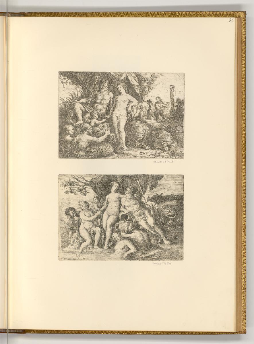 Deutsche Radierungen des 18. Jahrhunderts, Neptun und Amphitrite, Inv. Nr.: Deutsch nach Sektio…