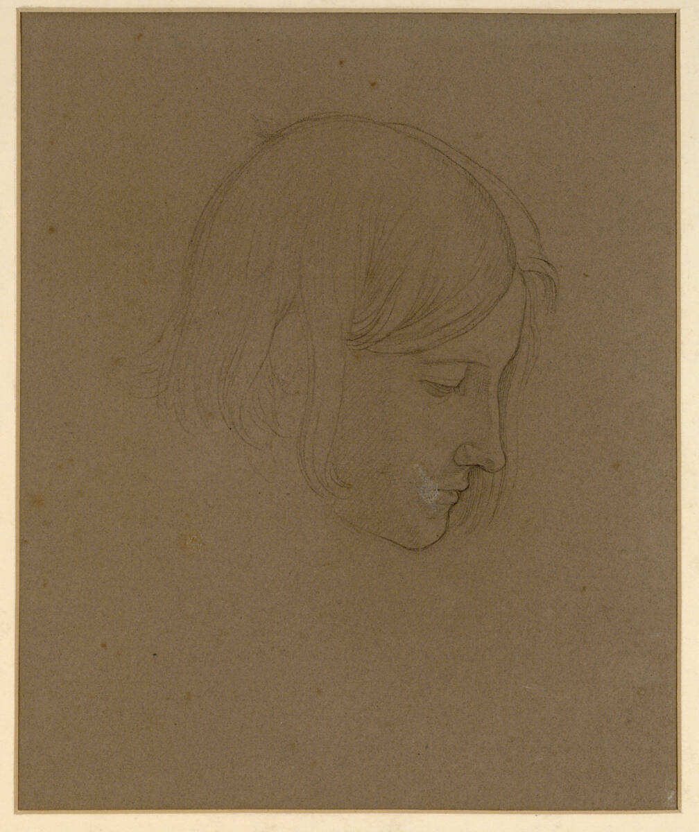 Kopfstudie zu den Fresken in der Casa Bartholdy: Joseph in der "Wiedererkennung", Peter von Cornelius, 1816–1817