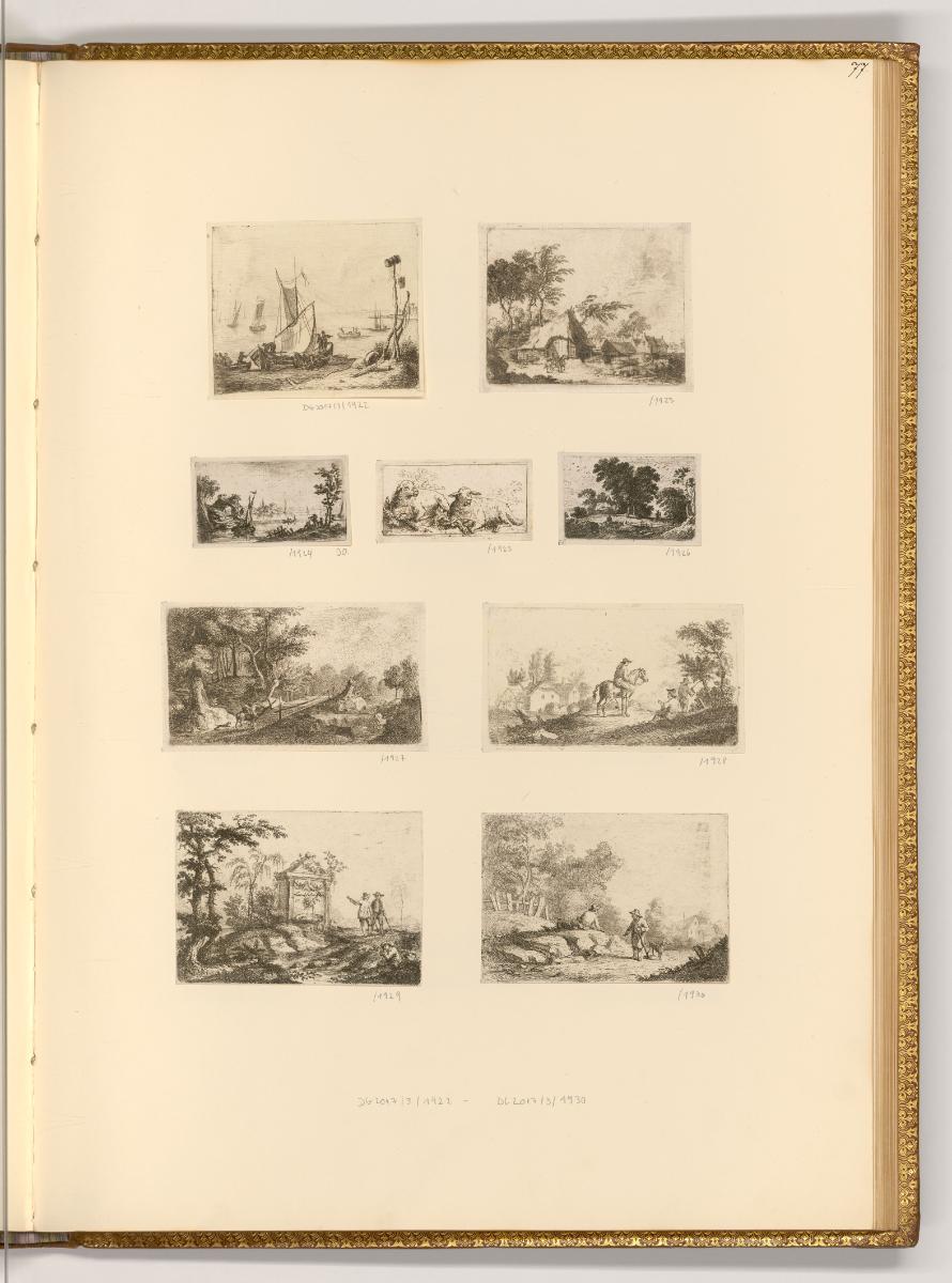 Deutsche Radierungen des 18. Jahrhunderts, Titelblatt, Etliche Landschaften 1771; Landschaften,…