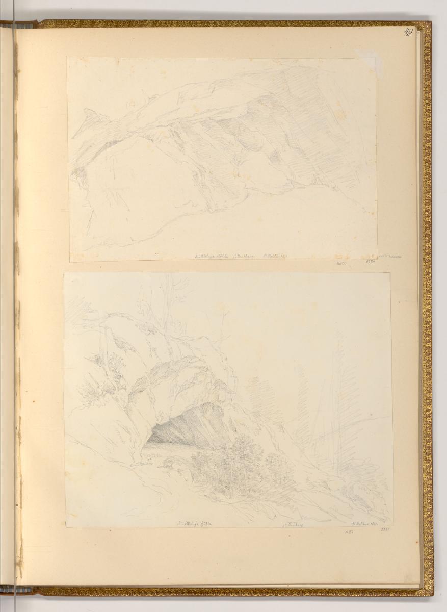 Martin von Molitor, Zeichnungen von Martin von Molitor, Die Allelujagrotte bei Puchberg, Inv. N…