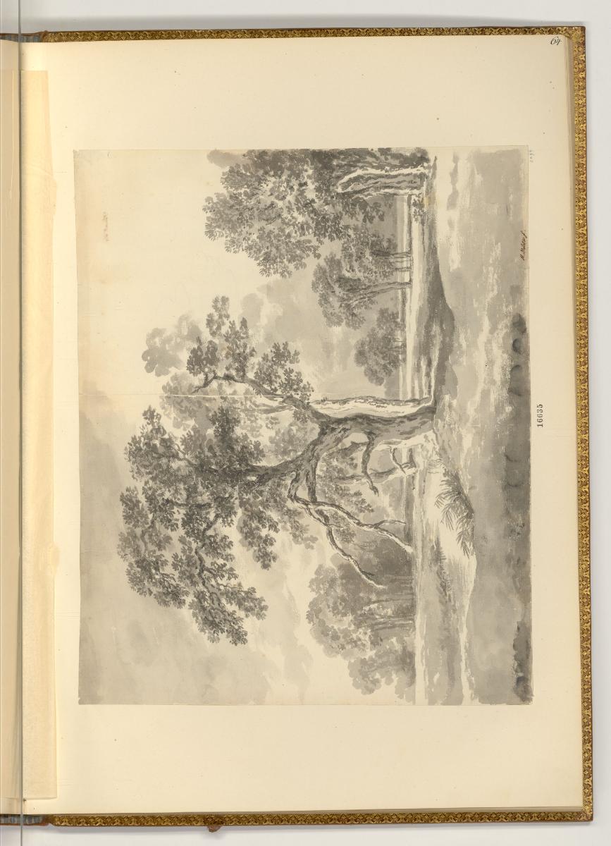 Zeichnungen und Druckgrafiken von Martin von Molitor, Aulandschaft, Inv. Nr.: Deutsch nach Sekt…