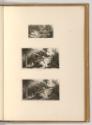 Radierungen von Francois Gabet, Hügellandschaft mit Baumstumpf und Buschwerk, Inv. Nr.: Deutsch…