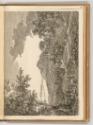 Radierungen von Francois Gabet, Landschaft mit antiker Ruine, im Vordergrund eine Bauernfamilie…