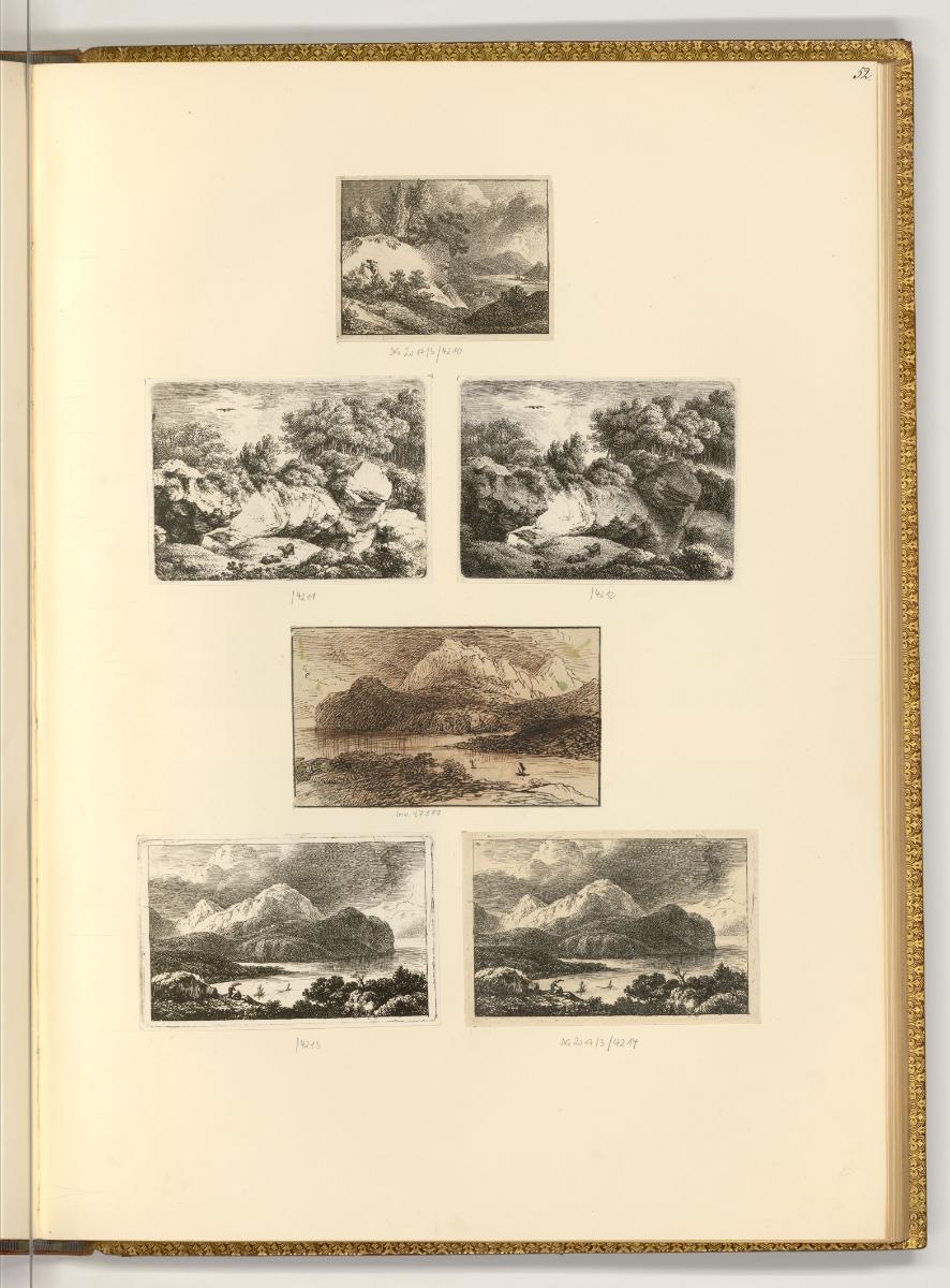 Radierungen von Lorenz Schönberger und Anton Kölbl, Landschaften, Inv. Nr.: Deutsch nach Sektio…