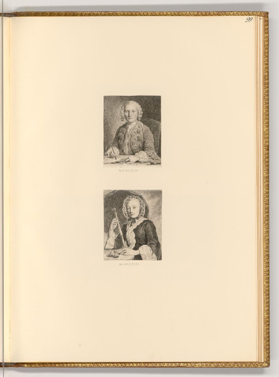 Deutsche Radierungen des 18. Jahrhunderts, Porträts Johann Gottlieb Glume und Ehefrau, Inv. Nr.…