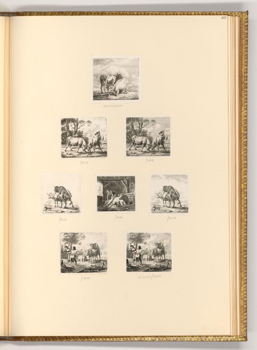 Deutsche Druckgrafiken des späten 18. und 19. Jahrhunderts, Ein Paar beobachtet einen Stier und…