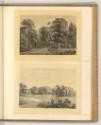 Radierungen von Joseph Fischer und Jakob Gauermann, Blick in den Schlosspark Prugg (Harrachpark…
