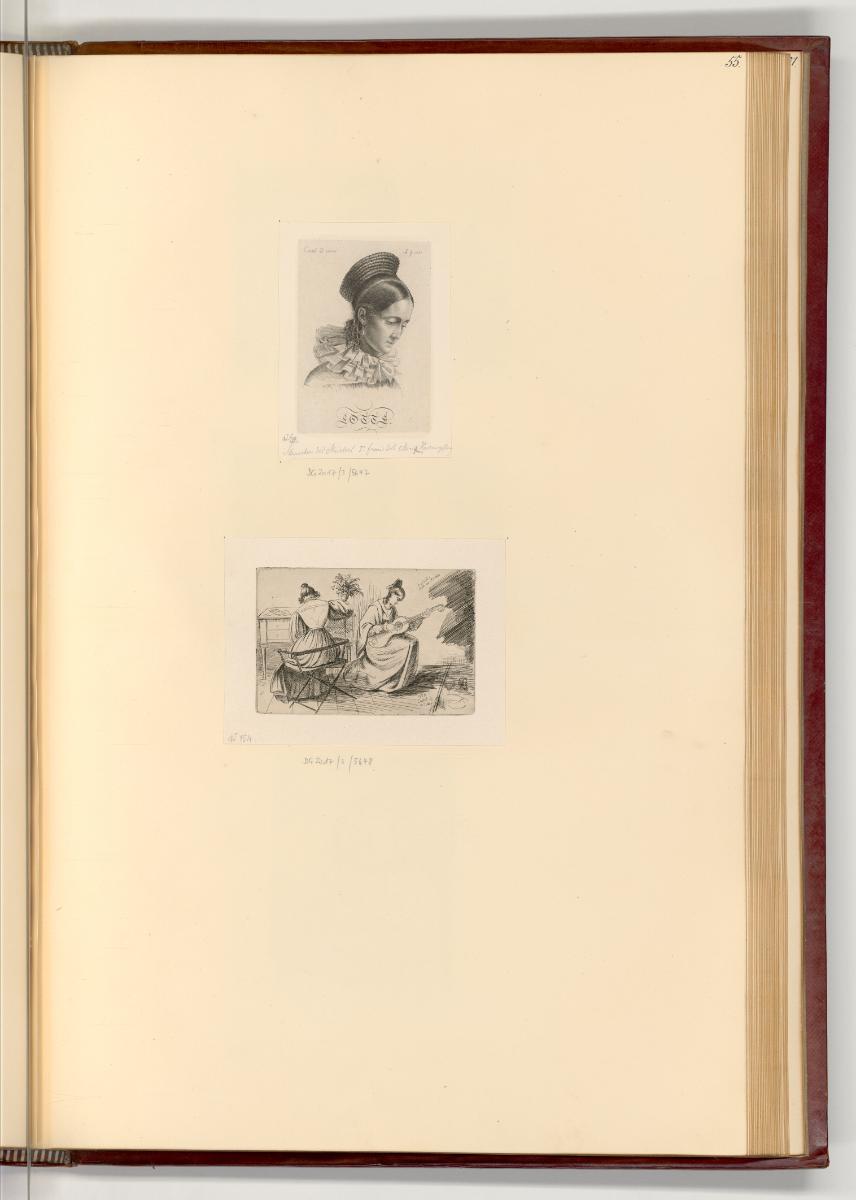 Radierungen von Ludwig Emil Grimm und Georg Christian Wilder, Porträt Charlotte Amalie Hassenpf…