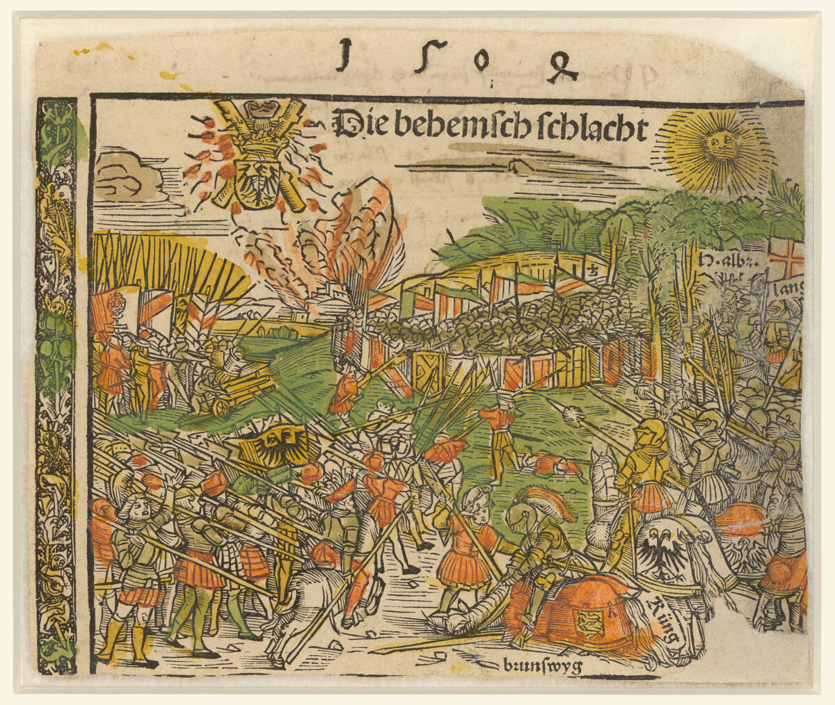 Die böhmische Schlacht (Bildteil), Hans Burgkmair the Elder, 1504