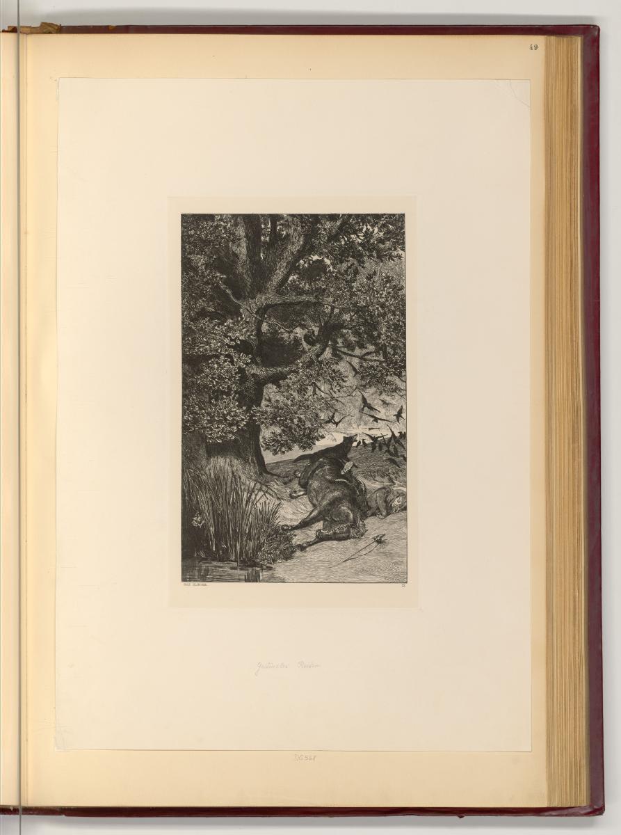 Radierungen von Max Klinger, Gestürzter Reiter, Inv. Nr.: Deutsch nach Sektionen III/59, D/III/…