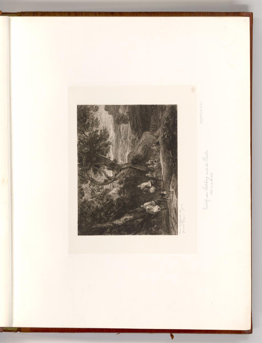 Galeriewerk der kaiserlichen Sammlung in Wien, Landschaft mit Rudolf von Habsburg und dem Pries…