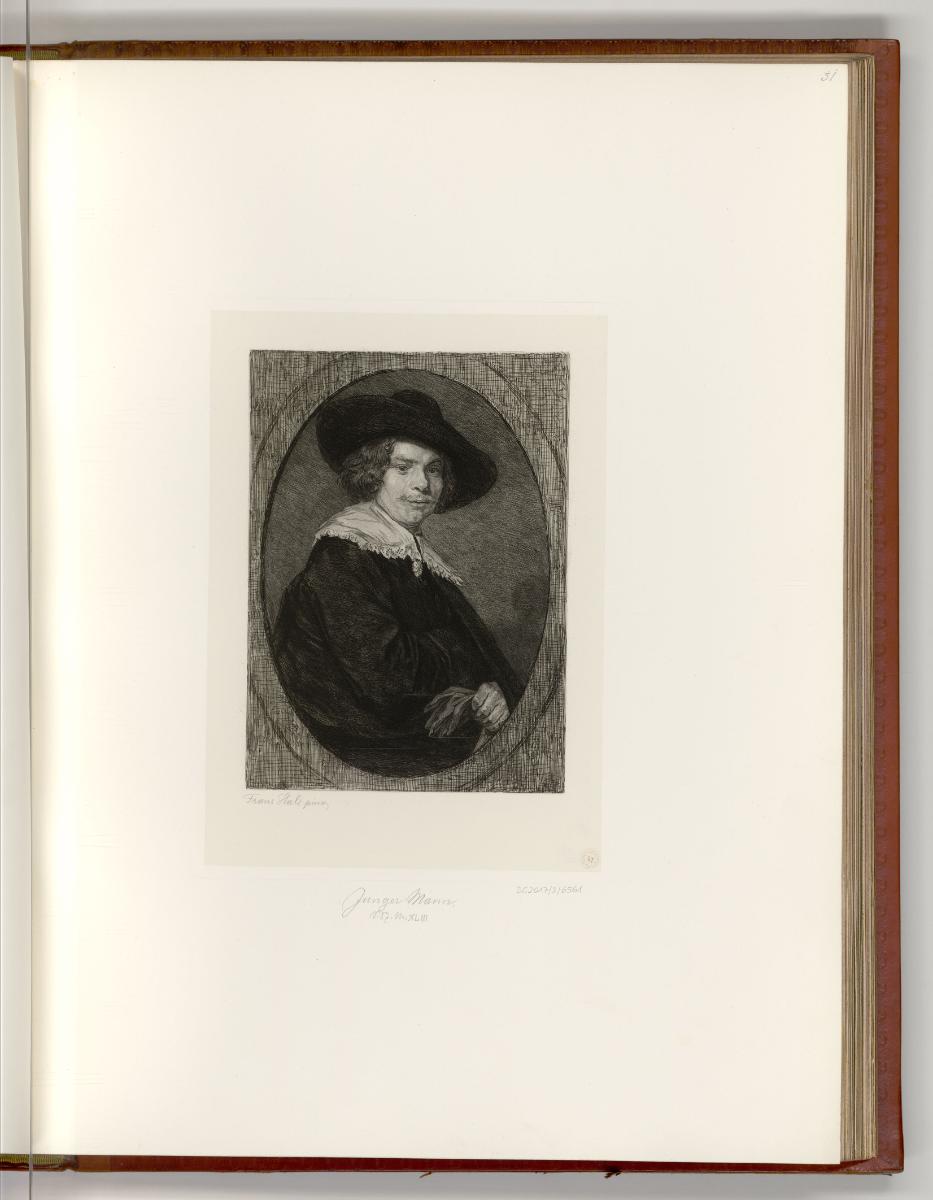 Galeriewerk der kaiserlichen Sammlung in Wien, Bildnis eines jungen Mannes, Inv. Nr.: Deutsch n…