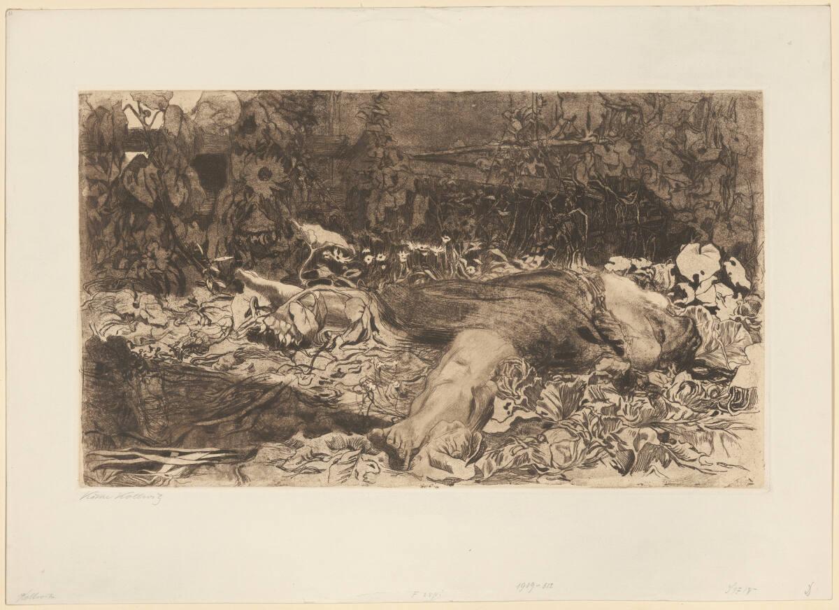 Käthe Kollwitz, Vergewaltigt (Bauernkrieg, Blatt 2), Inv. Nr.: DG1909/512