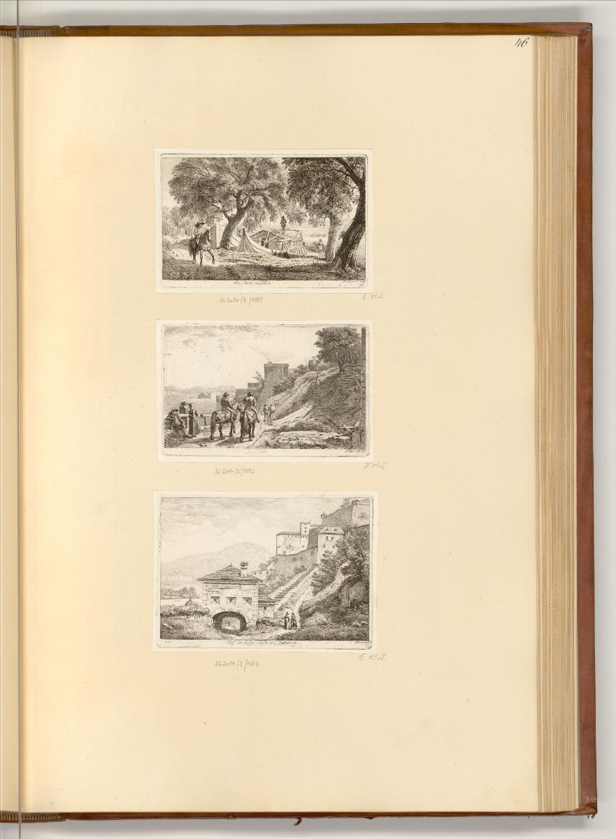 Radierungen Johann Christoph Erhard, Am Canal in Wien;  Bey Tuln; Auf der hohen Feste in Salzbu…