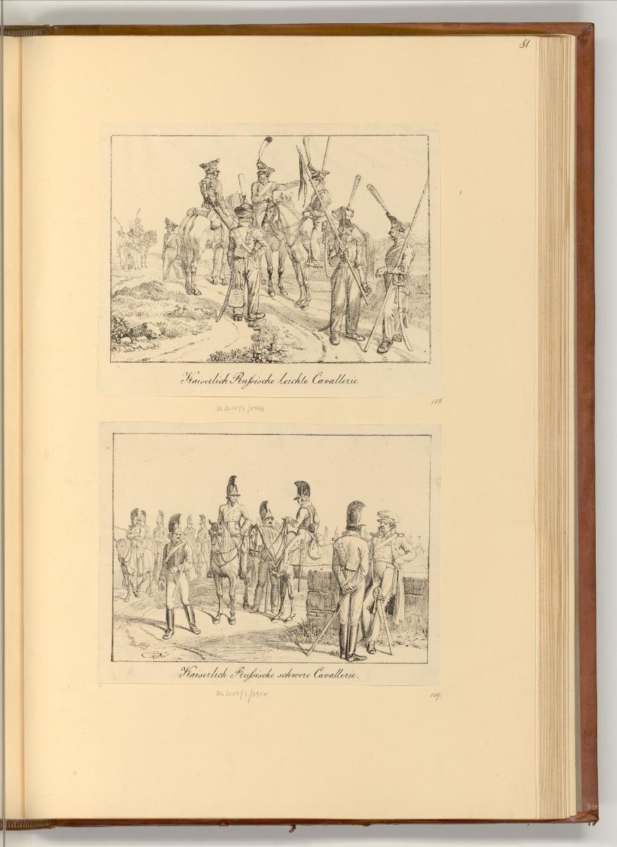 Radierungen Johann Christoph Erhard, Kaiserlich Russische leichte Cavallerie; Kaiserlich Russis…