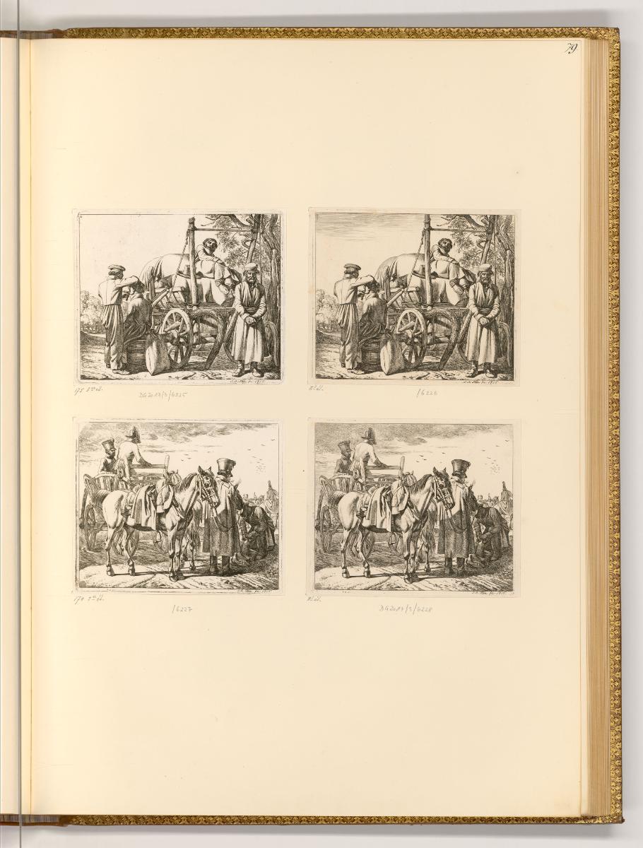 Radierungen von Johann Adam Klein, Soldaten mit Fuhrwerk, Inv. Nr.: Deutsch nach Sektionen III/…