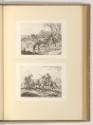 Radierungen von Johann Adam Klein, Hirte mit Herde an einer Wasserstelle; Reiter einen Stier ei…