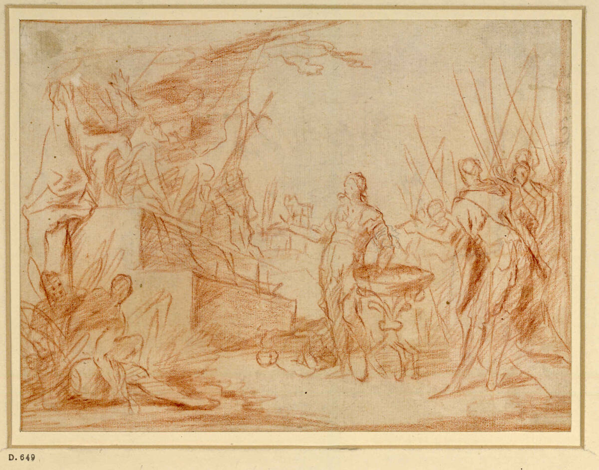 Mucius Scaevola vor den Richtern, Johann Heinrich Schönfeld