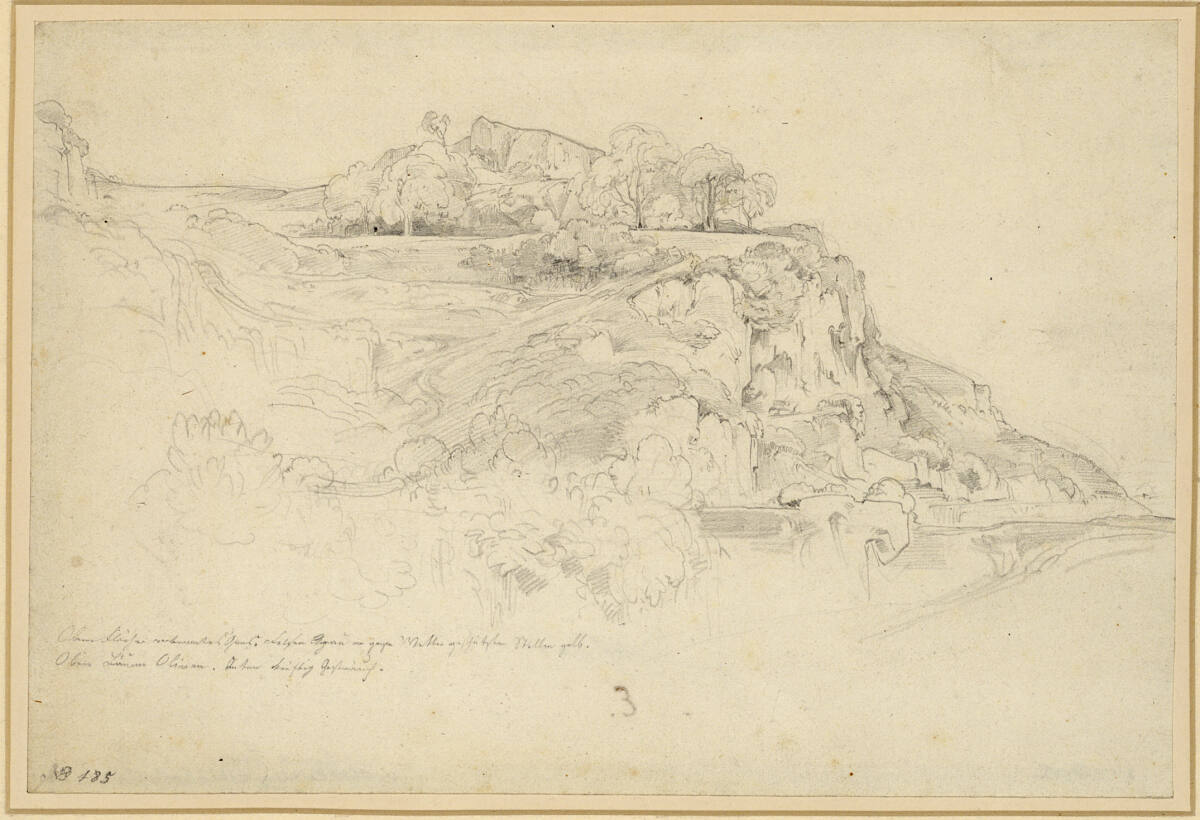 Berghang gegenüber Subiaco, Ernst Fries, 1826