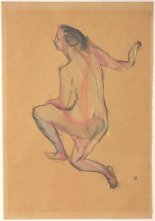 Oskar Kokoschka, Kniender weiblicher Akt, Inv. Nr.: 24481
