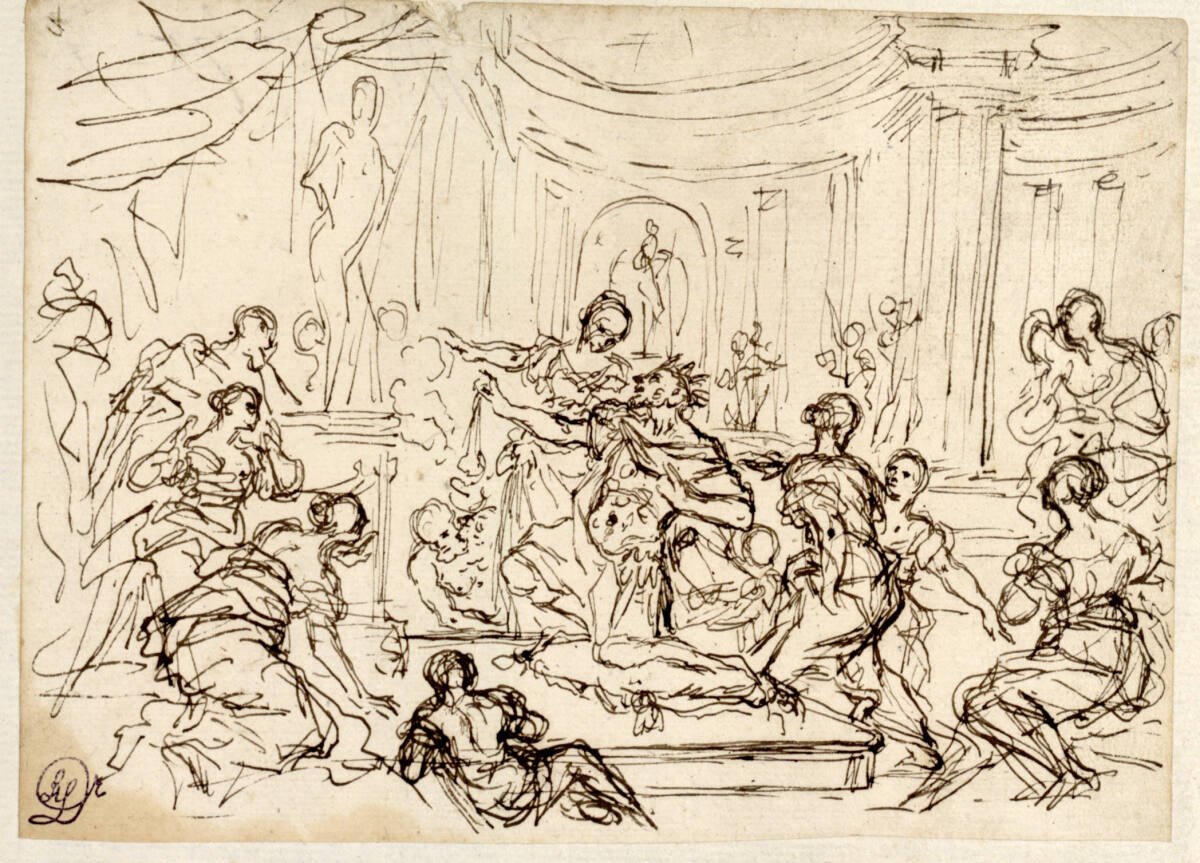 König Salomon wird von seinen heidnischen Frauen zum Götzendienst verführt, Anton Domenico Gabbiani