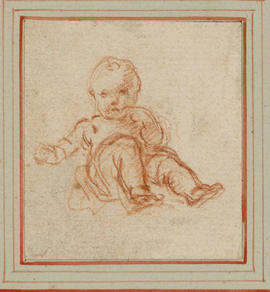 Studie eines sitzenden Kindes in Vorderansicht, Carlo Maratta
