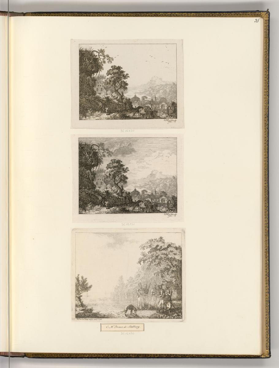 Radierungen von adeligen Amateuren, Landschaft; Soldaten, Inv. Nr.: Deutsch nach Sektionen III/…