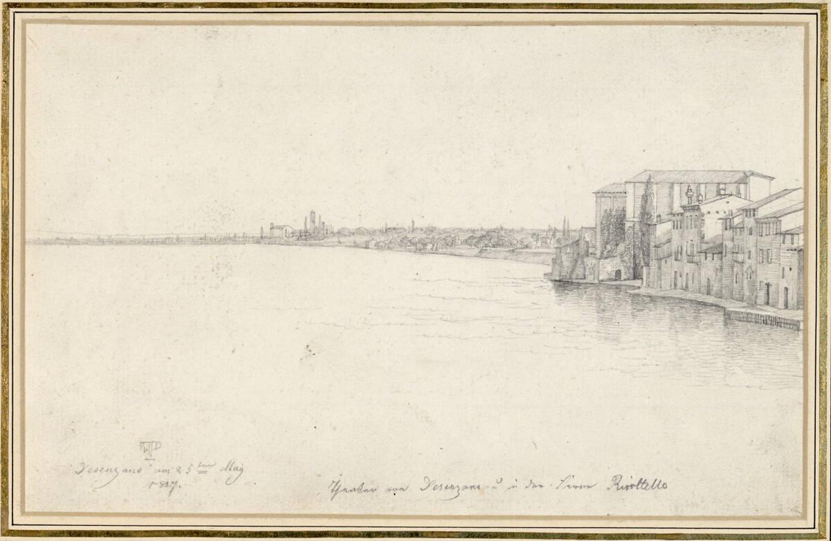 Ernst Christian Johann Friedrich Preller der Ältere, Ansicht des Theaters von Desenzano, in der…