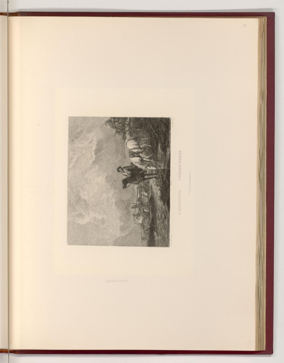 Galeriewerk der Pinakothek in München, Pferdetränke, Inv. Nr.: Deutsch nach Sektionen III/62, D…