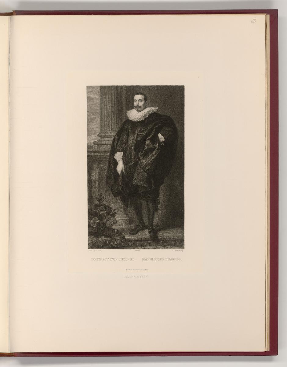 Galeriewerk der Pinakothek in München, Bildnis eines Mannes, Inv. Nr.: Deutsch nach Sektionen I…