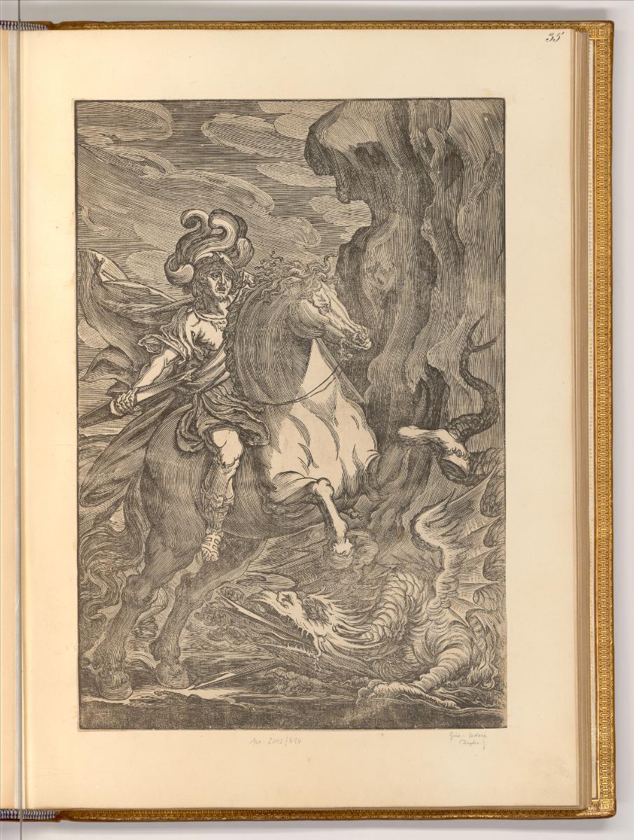 Les Clair obscurs des maitres italiens vol 3, Heiliger Georg im Kampf mit dem Drachen, Inv. Nr.…