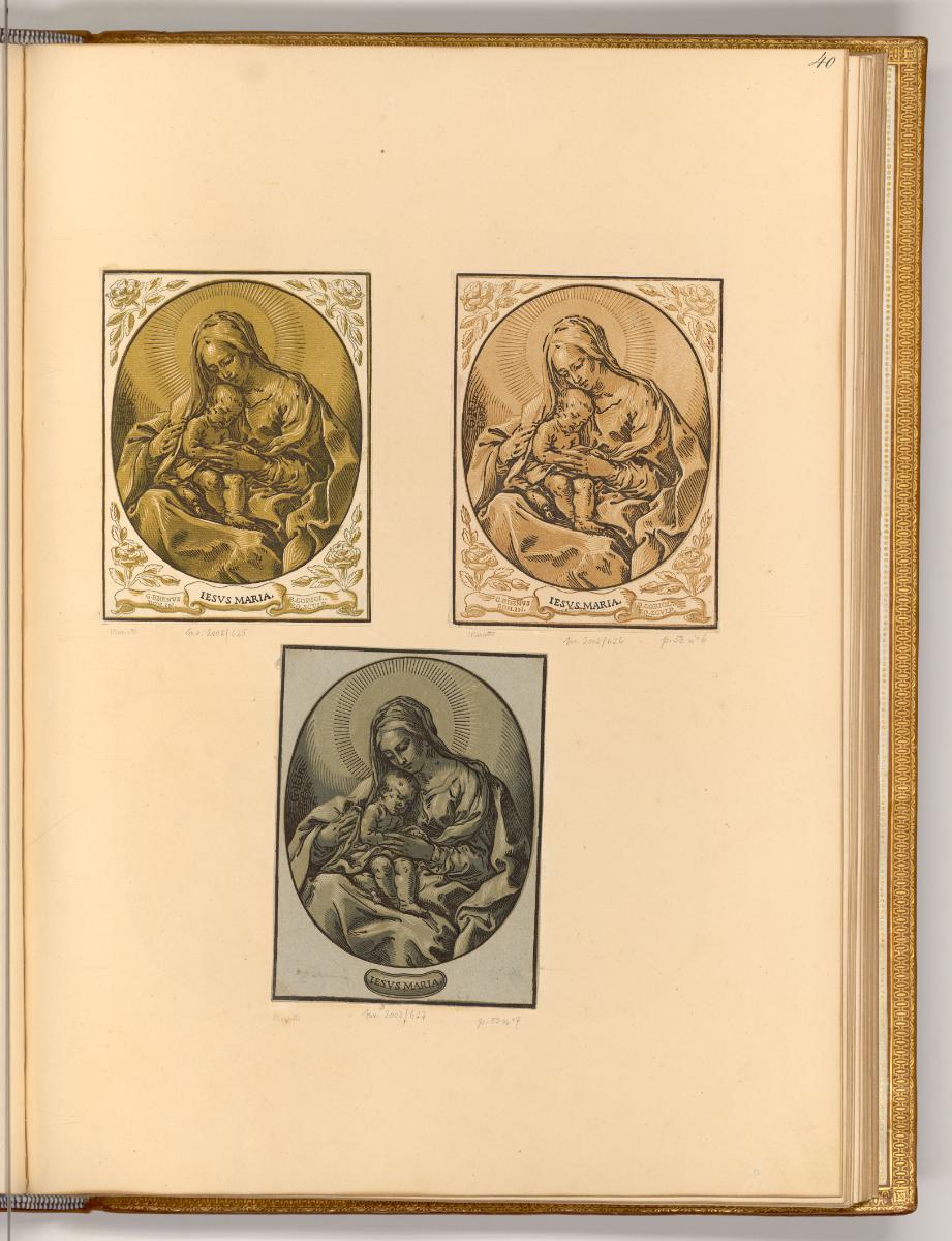 Les Clair obscurs des maitres italiens vol 3, Maria mit Kind, Inv. Nr.: Italien nach Sektionen …