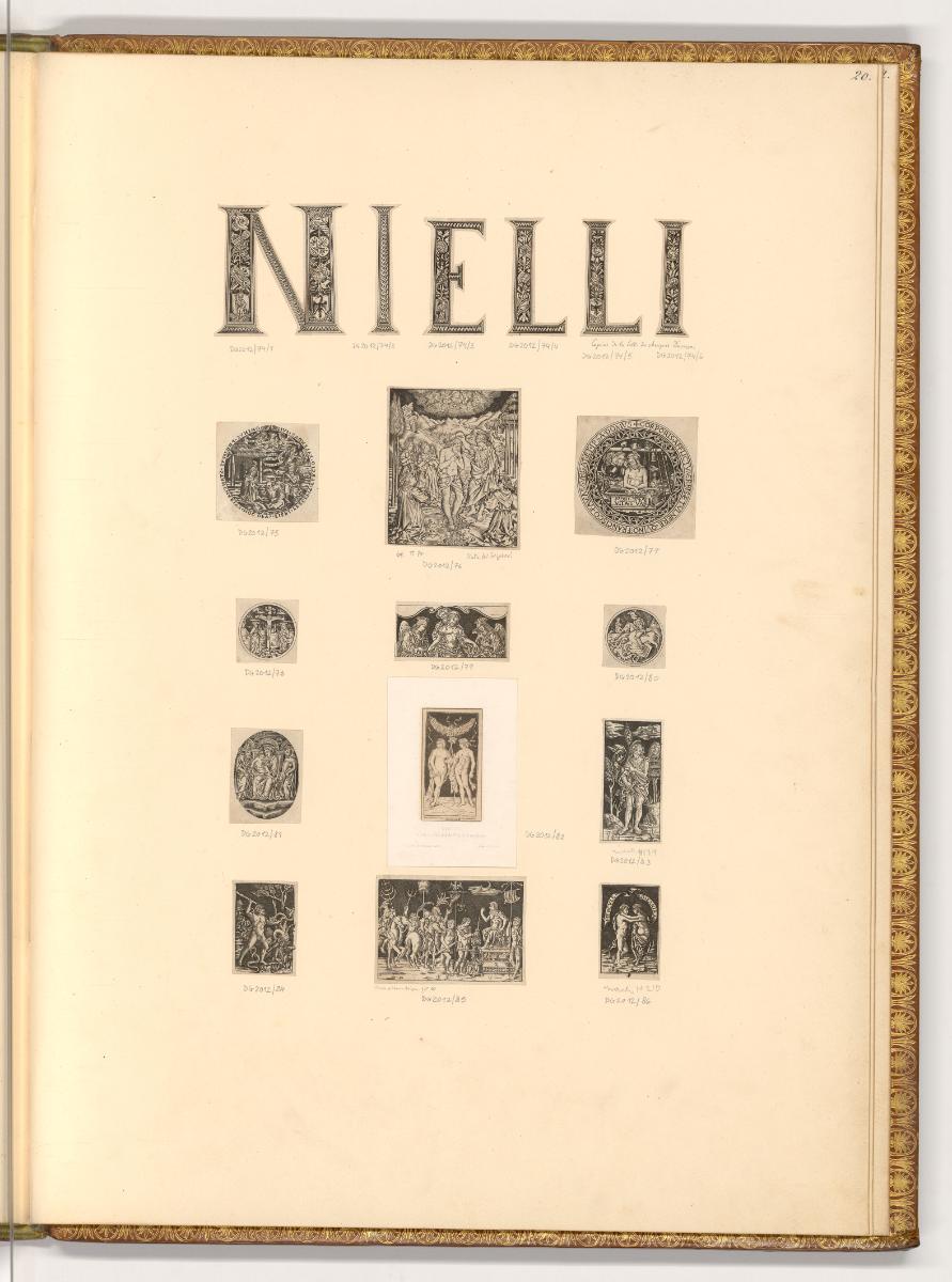 Nielles ou graveurs d' Orfèvres Italiens du XVe Siècle, Zierletter für den Schriftzug "N-I-E-L-…