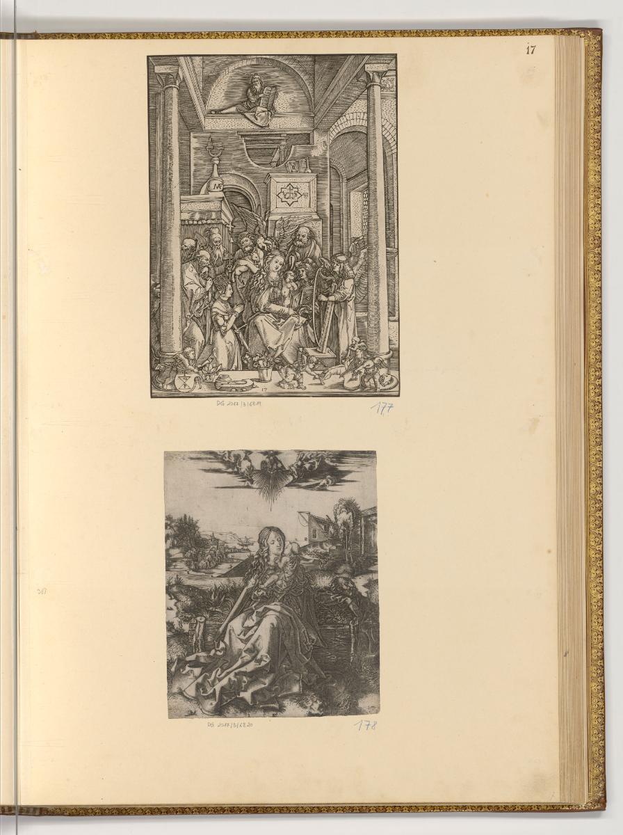 Marcantonio Raimondi III, Die Madonna umgeben von Heiligen; Die Heilige Familie mit dem Schmett…
