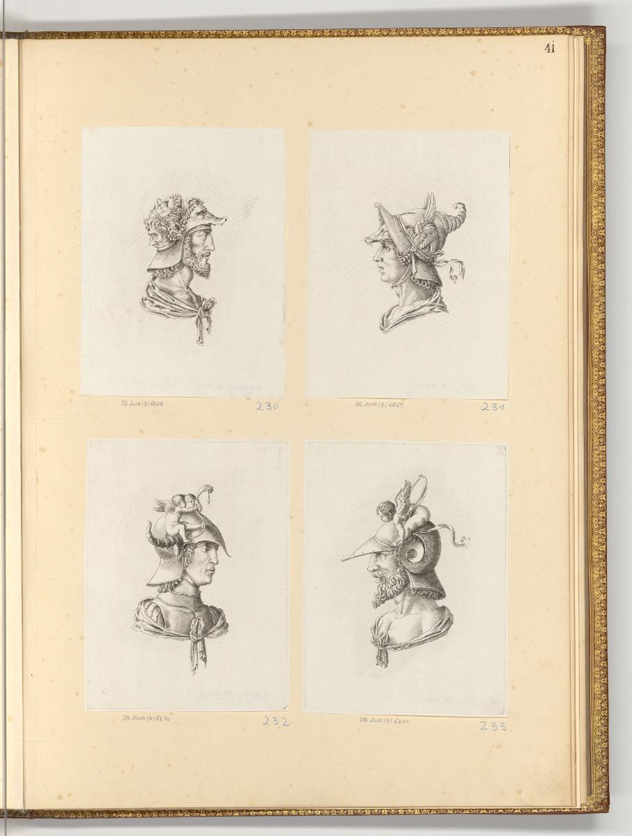 Marcantonio Raimondi III, Büsten mit Helm, Inv. Nr.: Italien nach Sektionen I/18, It/I/18/41