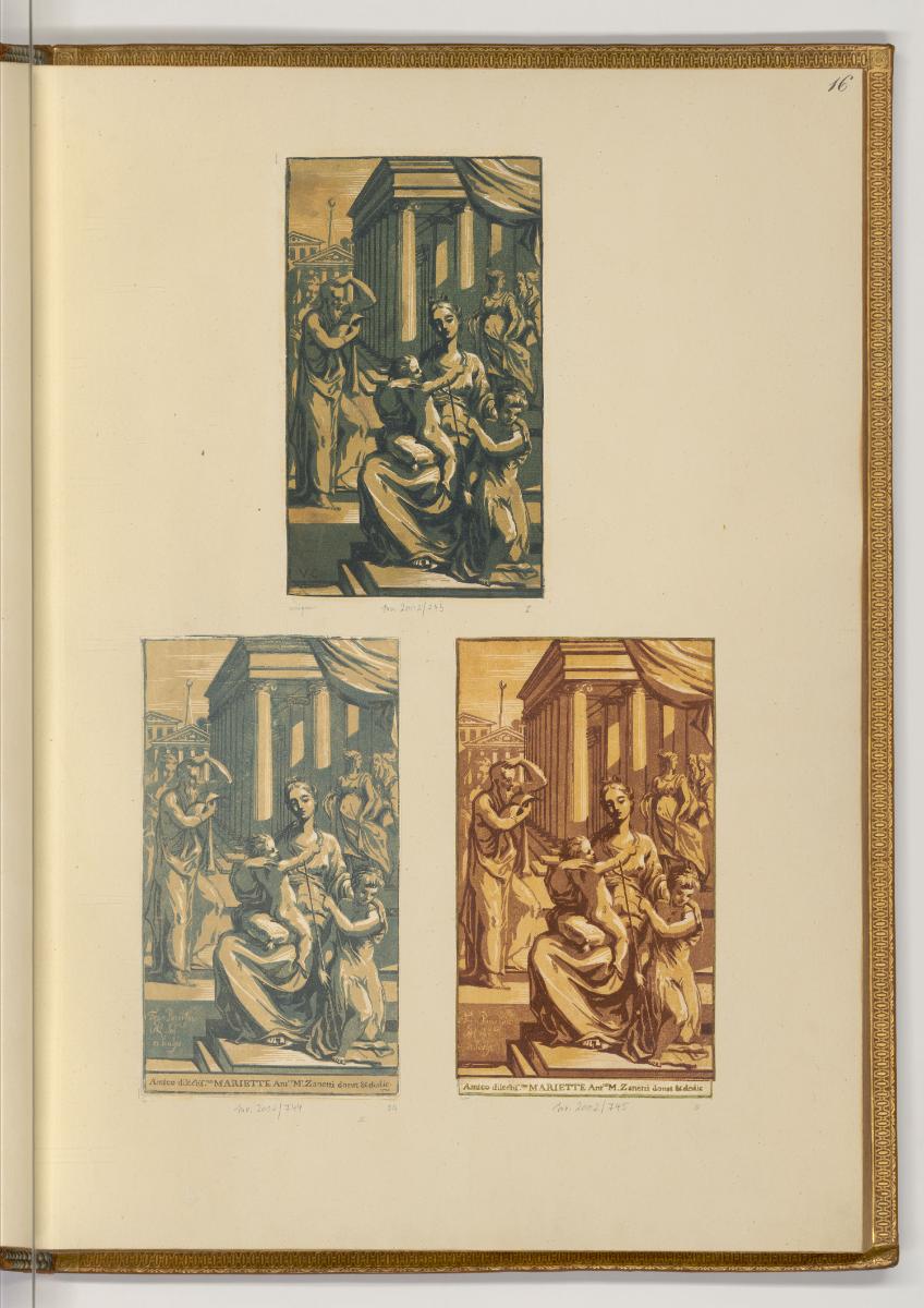 Les Clair Obscurs des Maitres Italiens Vol. IV, Maria mit dem Jesuskind, dem heiligen Johannes …