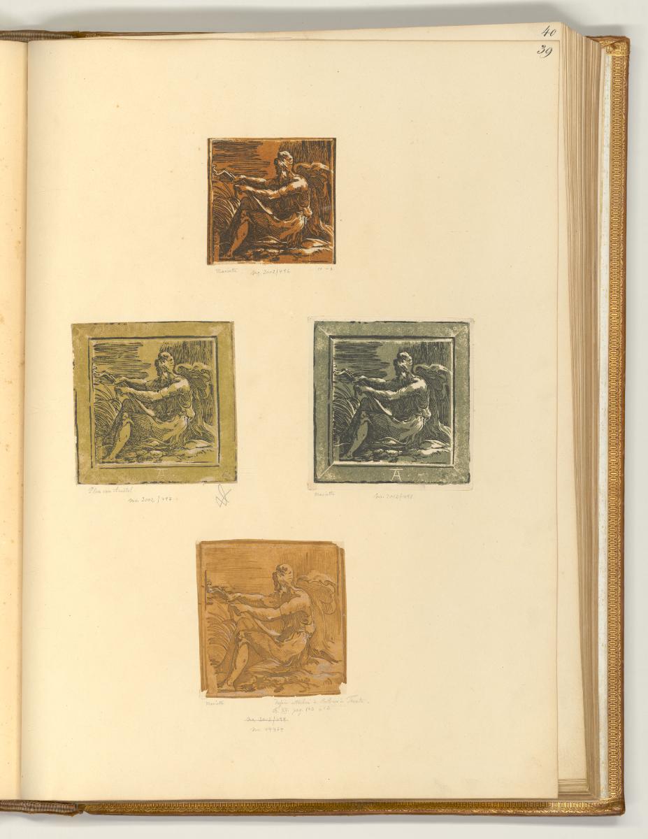 Der Lautenspieler, Les Clair obscurs des maitres italiens vol 2, Inv. Nr.: It/I/2/39, Italien n…