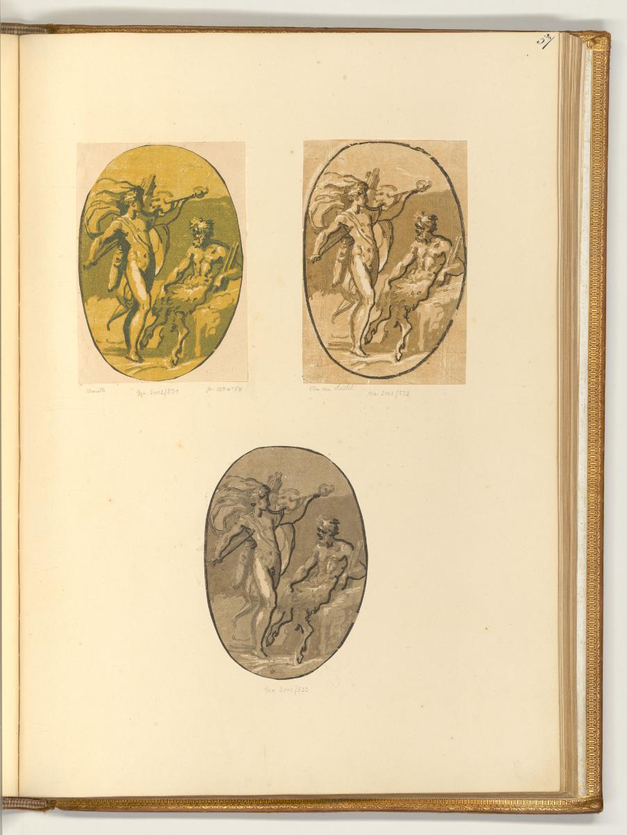 Apoll und Marsyas, Les Clair obscurs des maitres italiens vol 2, Inv. Nr.: It/I/2/57, Italien n…