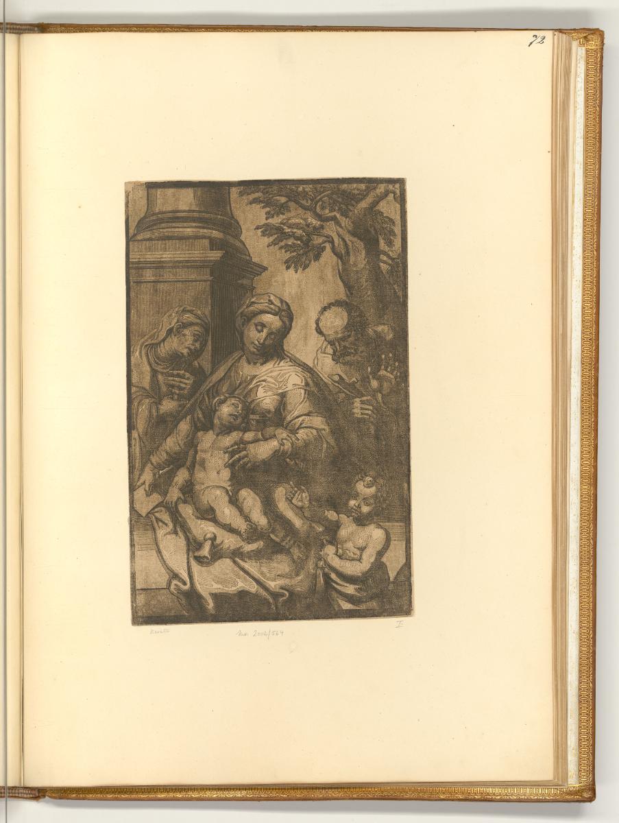 Die Heilige Familie mit dem Johannesknaben und eine Heilige, Les Clair obscurs des maitres ital…