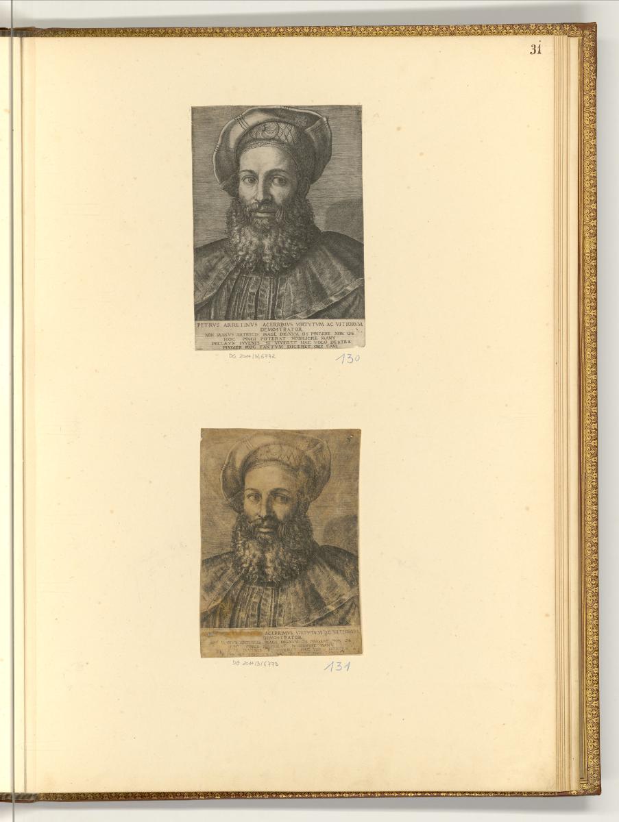 Marcantonio Raimondi II, Porträt Petrus Arrentinus, Inv. Nr.: Italien nach Sektionen I/17, It/I…