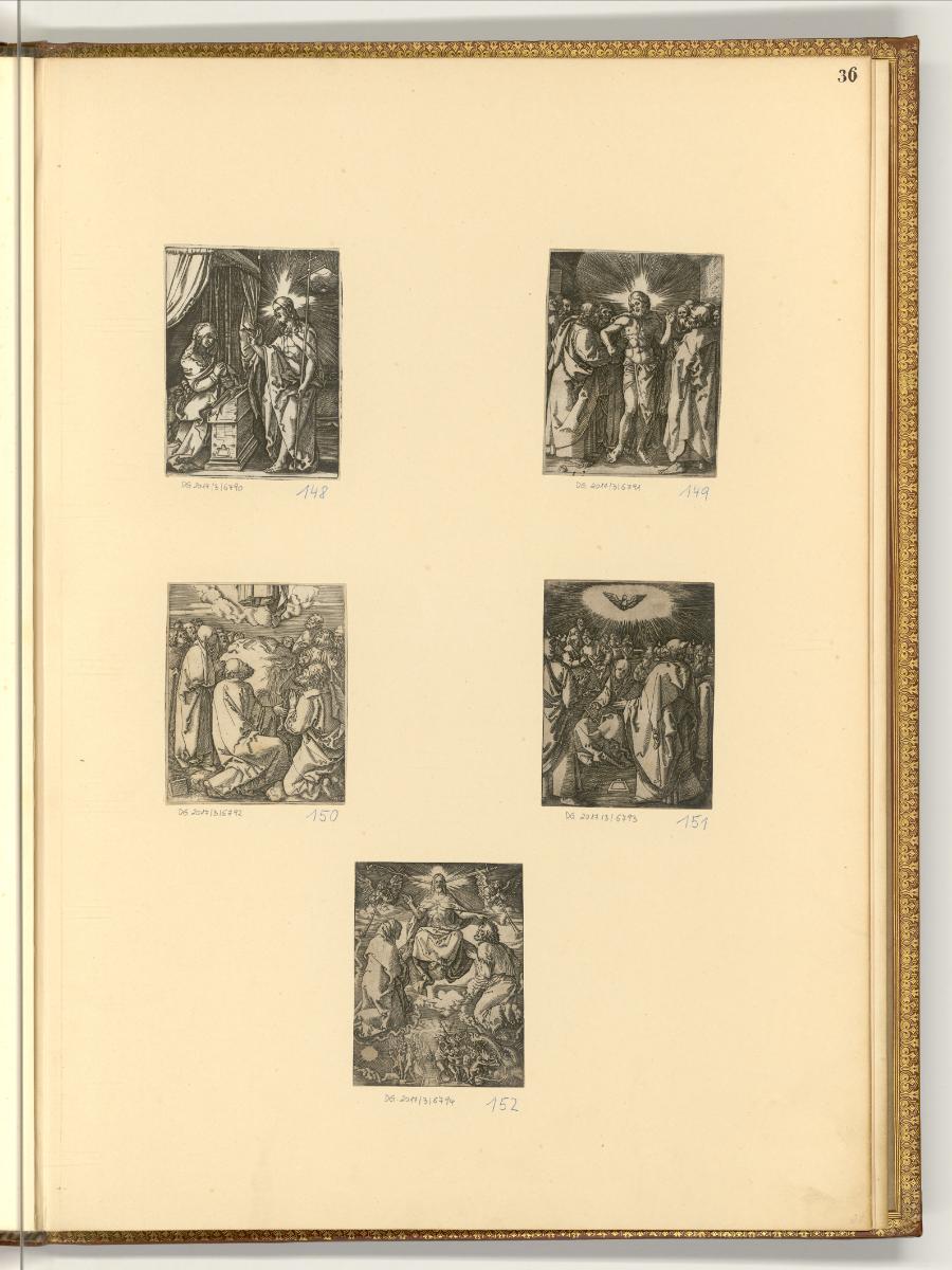 Marcantonio Raimondi II, Christus erscheint seiner Mutter; Die Auferstehung; Die Himmelfahrt; D…