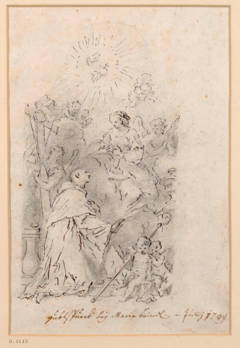 Martin Johann Schmidt, gen. Kremser Schmidt, Madonnenvision des heiligen Bernhard, Inv. Nr.: 24…