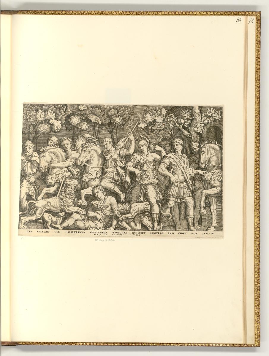 Marc Antonio Raimondi V Copies, Löwenjagd, Inv. Nr.: Italien nach Sektionen I/20, It/I/20/68