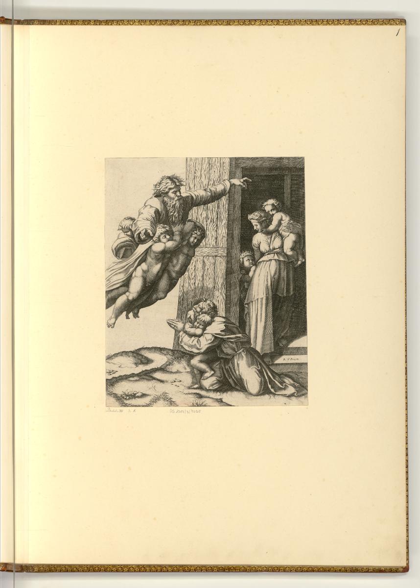 Marco Dente da Ravenna, Gott erscheint Noah nach der Flut, Inv. Nr.: Italien nach Sektionen I/2…