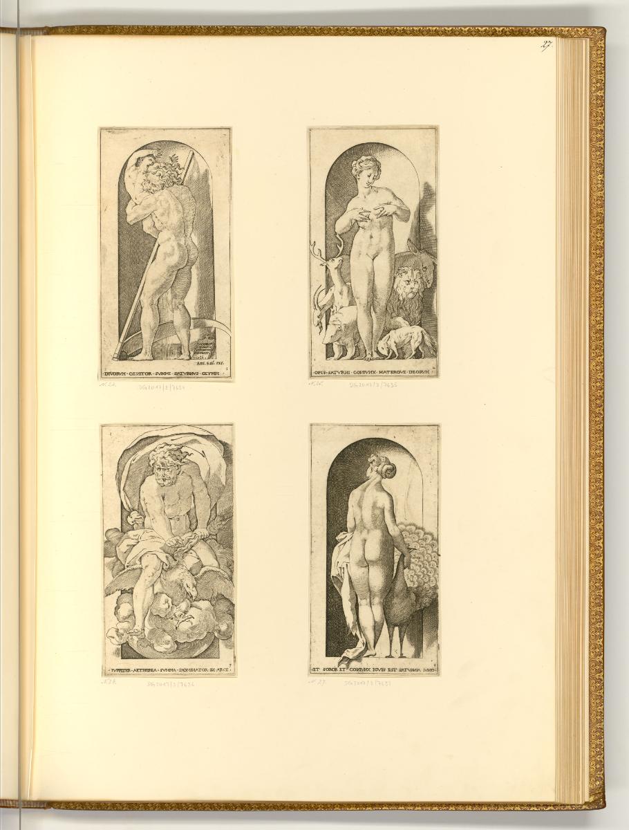 Giovanni Giacomo Caraglio, Mythologische Figuren in Nischen, Inv. Nr.: Italien nach Sektionen I…