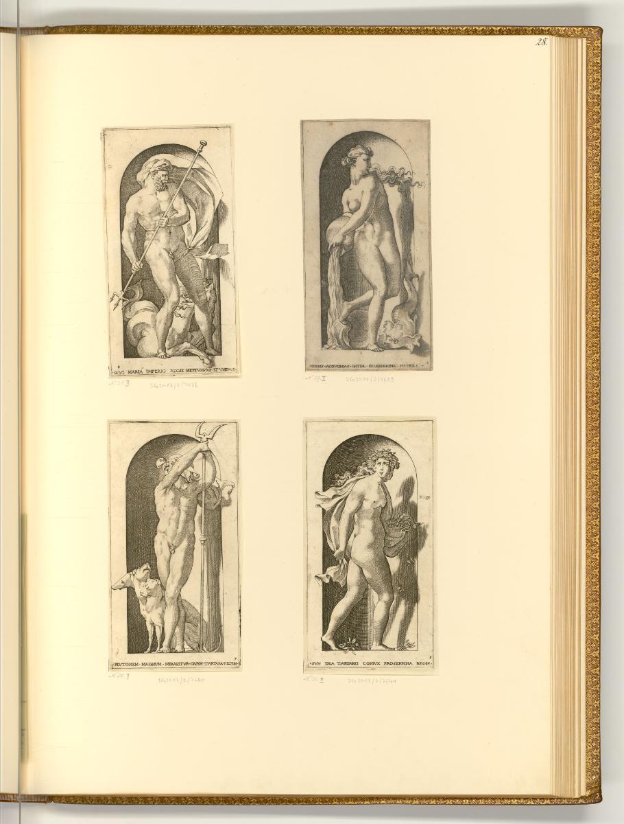 Giovanni Giacomo Caraglio, Mythologische Figuren in Nischen, Inv. Nr.: Italien nach Sektionen I…
