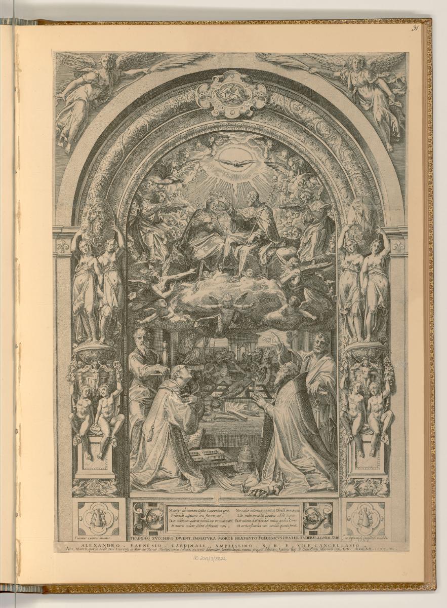 Giambattista Cavalleri, Marienkrönung mit dem Martyrium des hl. Laurentius, Heiligen und kirchl…