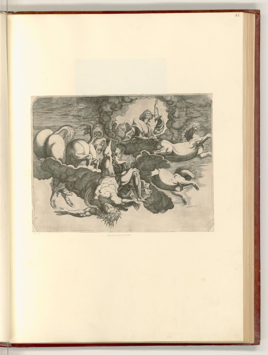 Anonymes de l'ecole et du temps du Marcantonio; Nicolo della Casa, Der Sturz des Phaethon, Inv.…