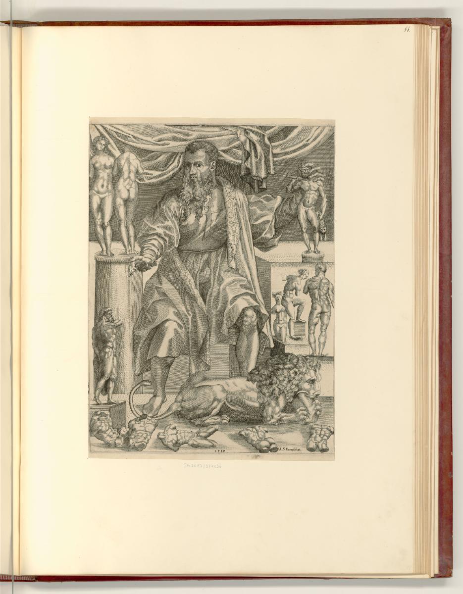 Anonymes de l'ecole et du temps du Marcantonio; Nicolo della Casa, Porträt Baccio Bandinelli, I…