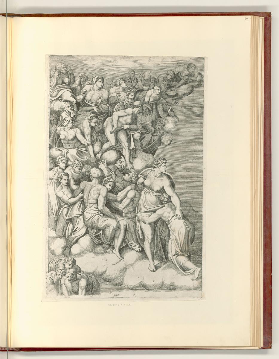 Anonymes de l'ecole et du temps du Marcantonio; Nicolo della Casa, Das jüngste Gericht (Detail)…